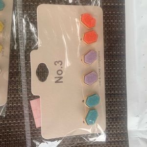 Druzy stud earring set